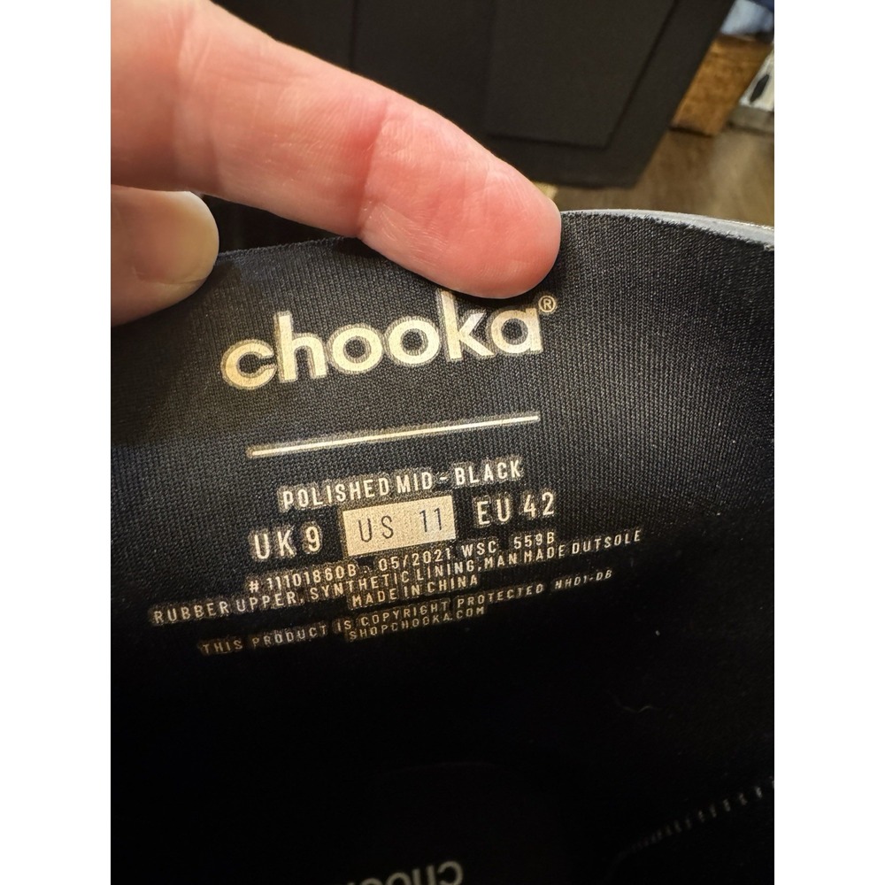 Chooka Women's Polished Mid Rain Boot Black Size‎ 11 - Picture 7 of 14